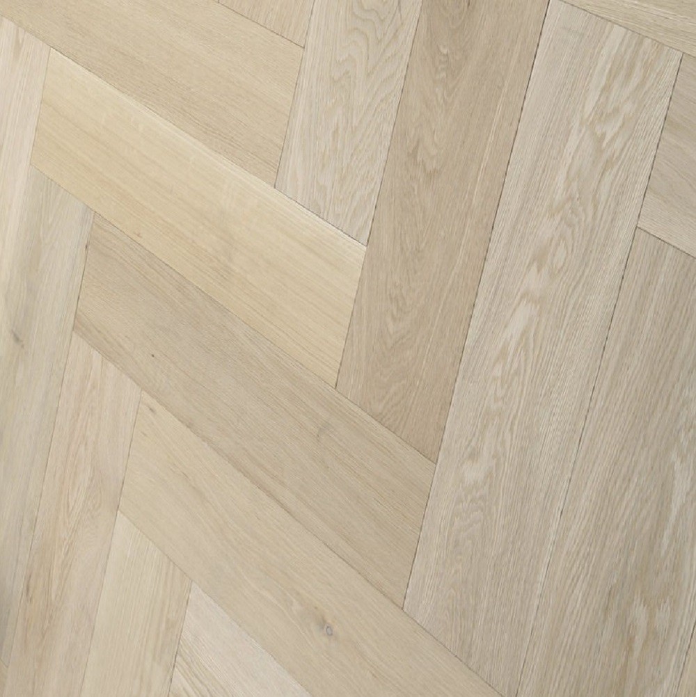 Maxi Herringbone Engineered Wood Flooring Oak Unfinished 90x600mm